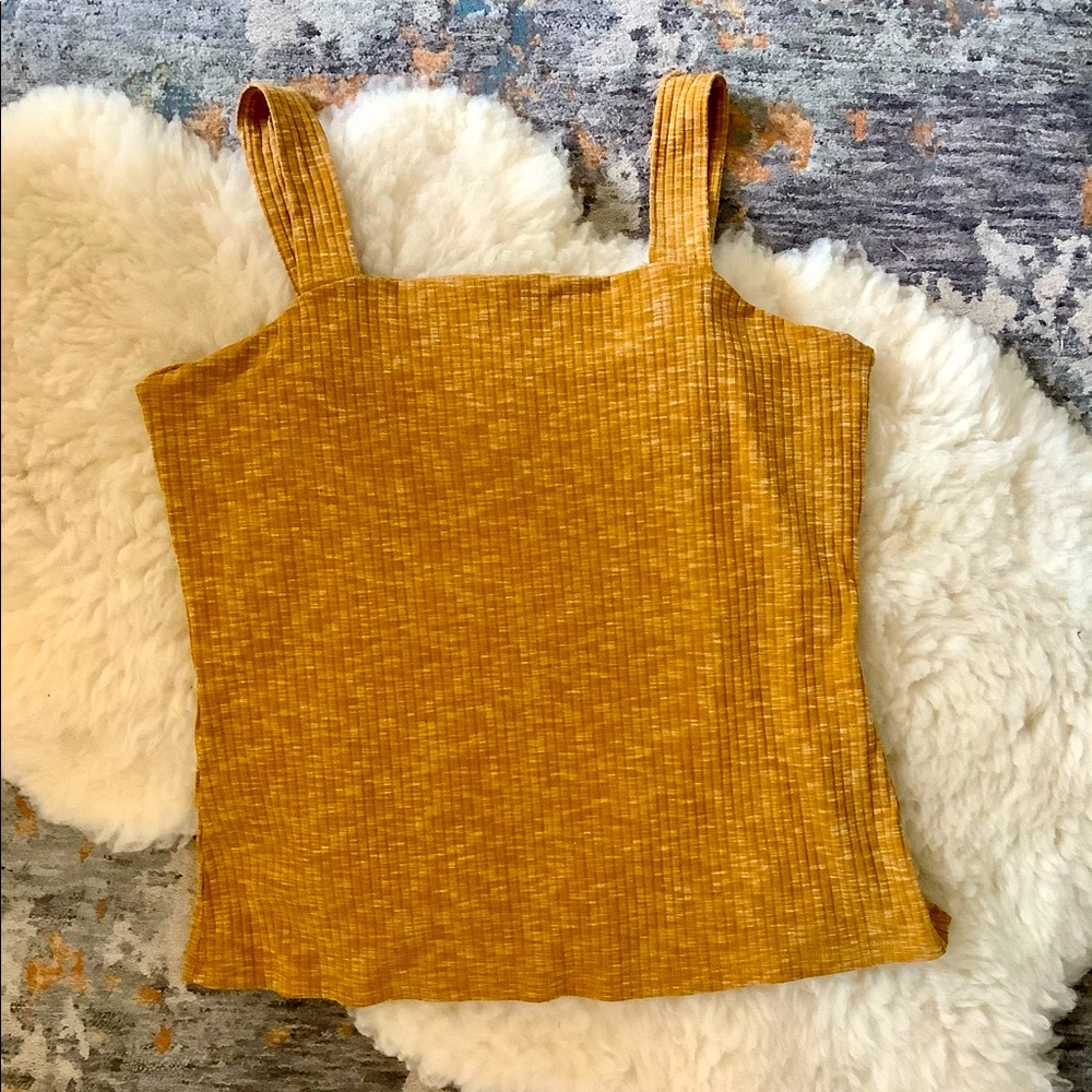 Ribbed burnt orange crop top